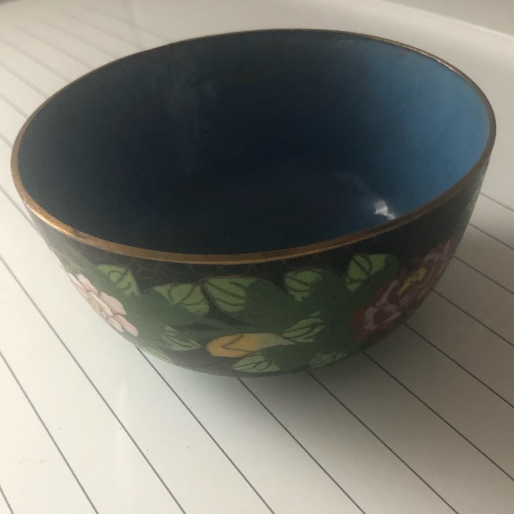 Cloisonné Floral Decorative Bowl - $35 or $30 w/offer